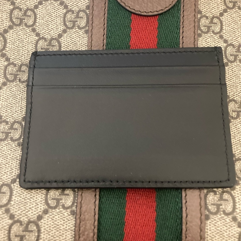 ๐ BNEW Gucci Plutone Calfskin Leather Card Holder - Picture 3 of 5